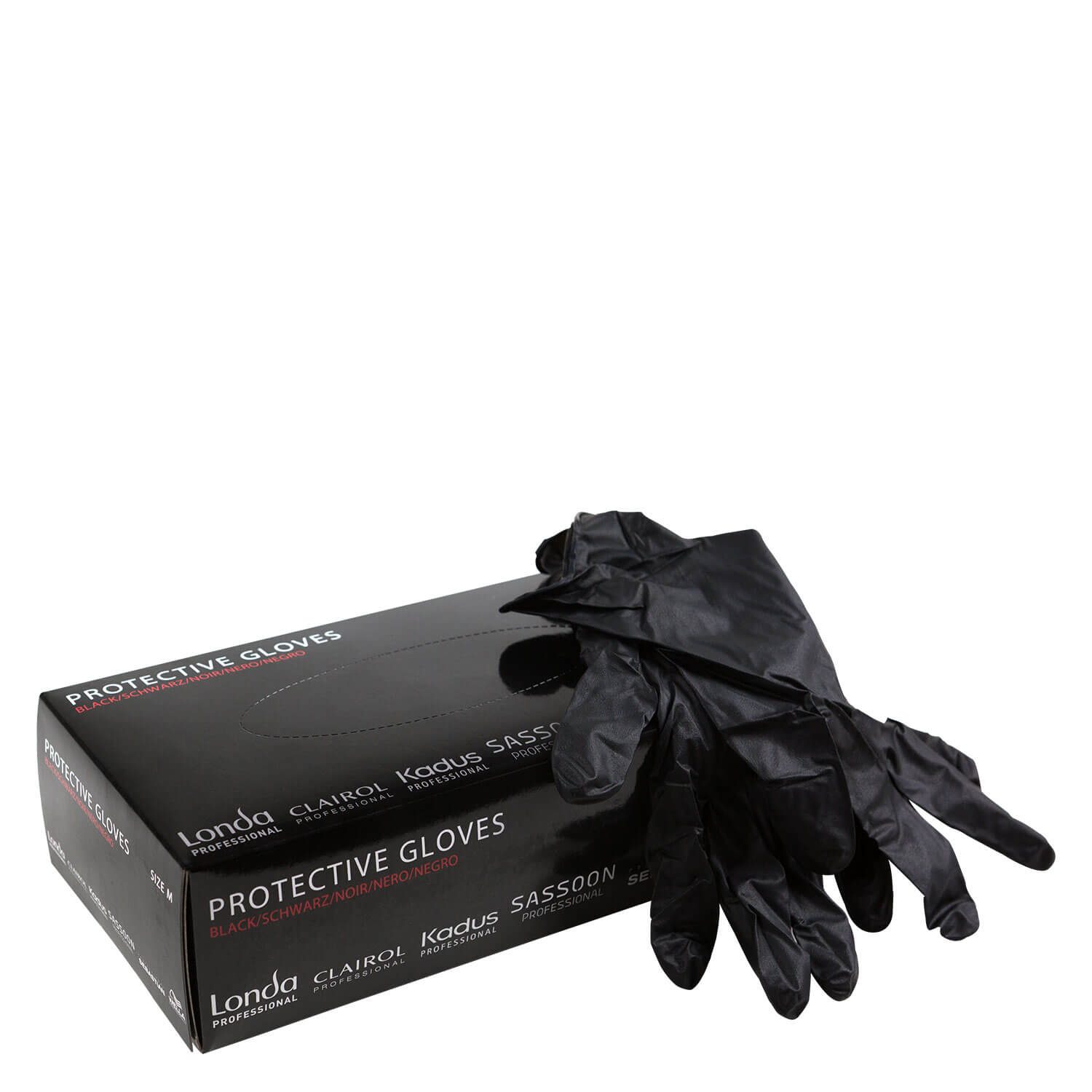 Wella Professionals Gants en Vinyle Noirs Sans Poudre - 100 pièces (Taille M)