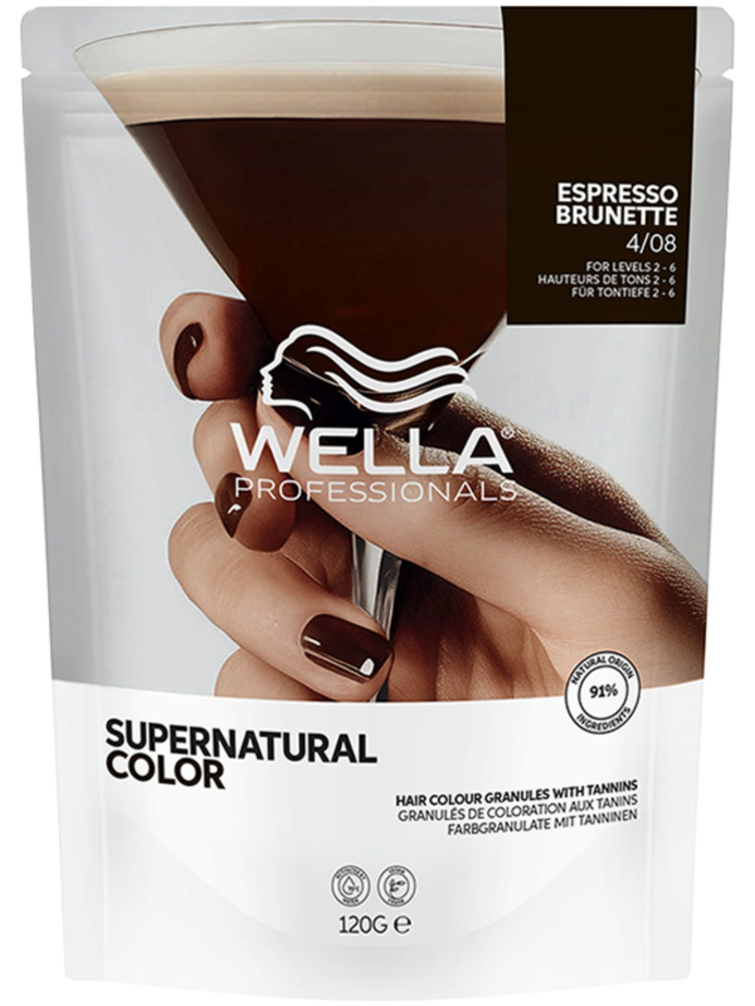 Wella Professionals Supernatural Color 4/08 Espresso Brunette 120g