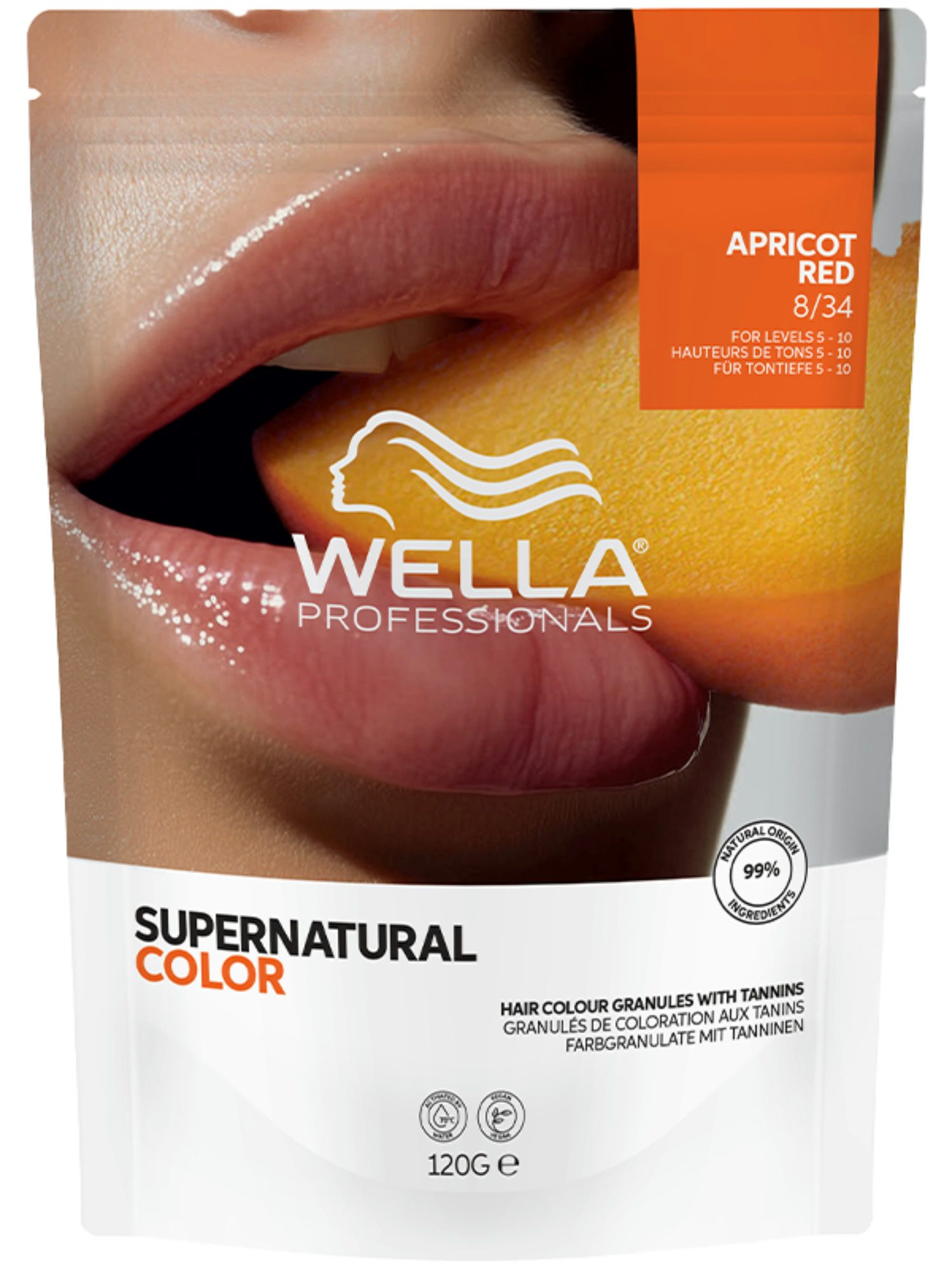 Wella Professionals Supernatural Color 8/34 Apricot Red 120g – Coloration Blond Abricot Doré