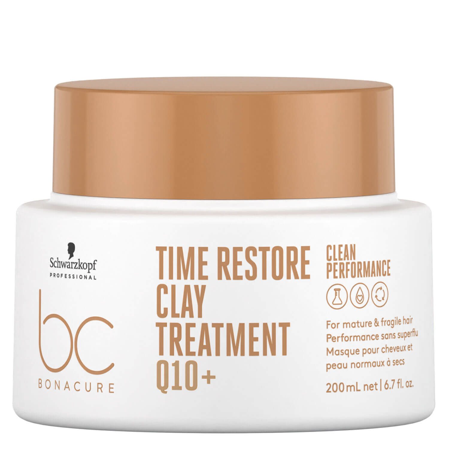 Schwarzkopf BC Time Restore Soin Argile Q10+ 200ml - Cheveux Matures