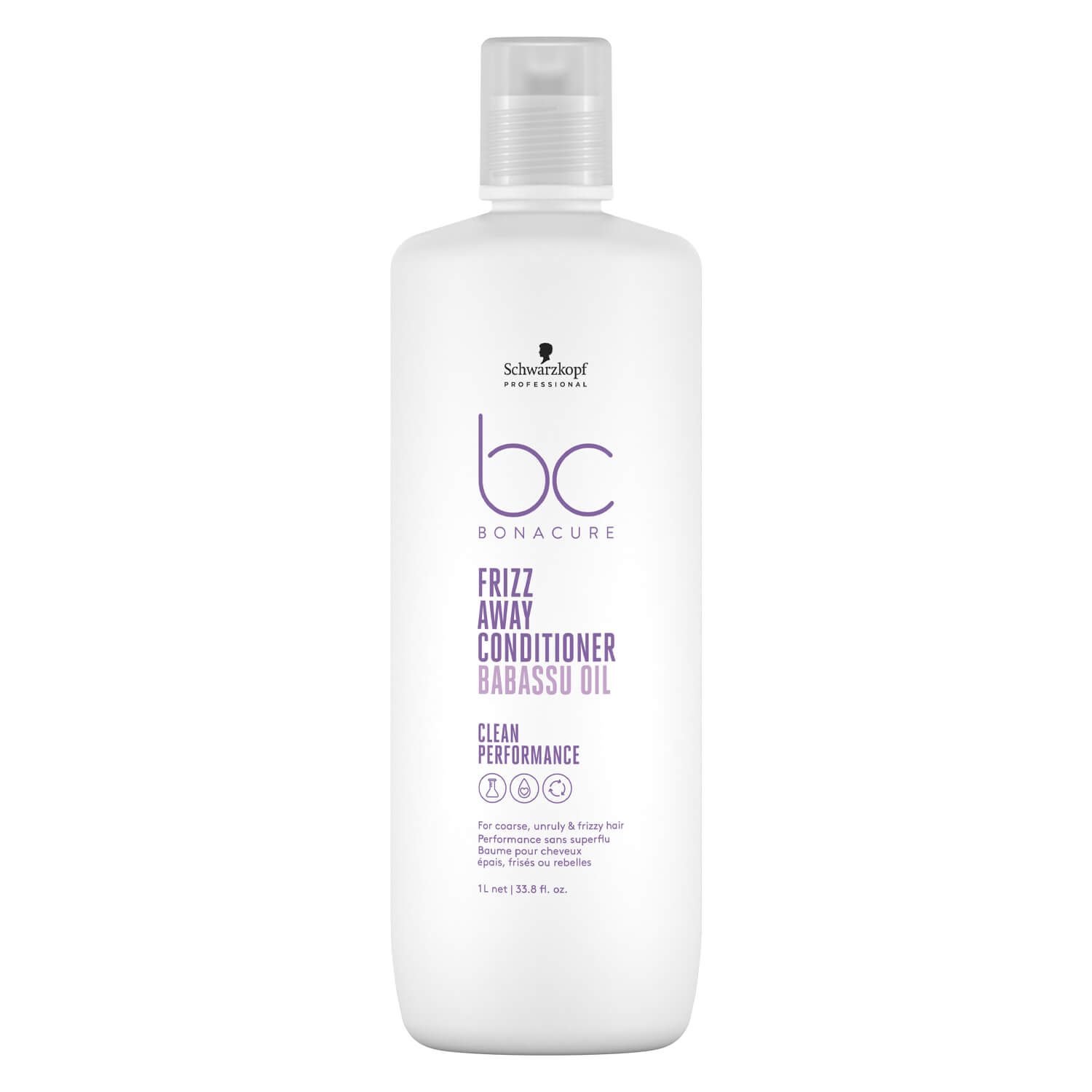 Schwarzkopf BC Frizz Away Après-Shampooing 1000ml - Contrôle Anti-Frizz 72h