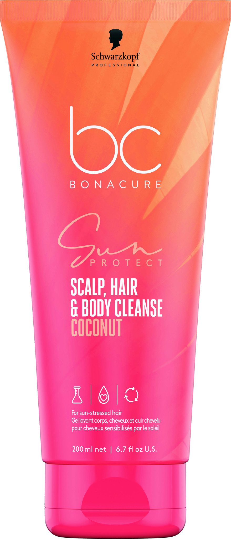 Schwarzkopf BC Sun Protect Nettoyant 3-en-1 Cuir Chevelu, Cheveux & Corps 200ml