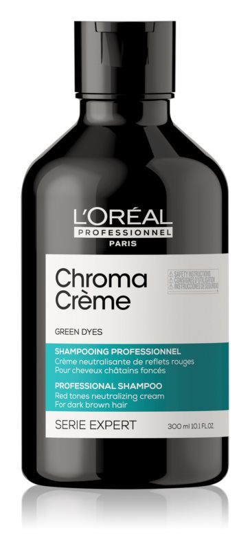 L'Oréal Professionnel Serie Expert Chroma Crème Shampooing Vert Anti-Reflets Rouges 300ml