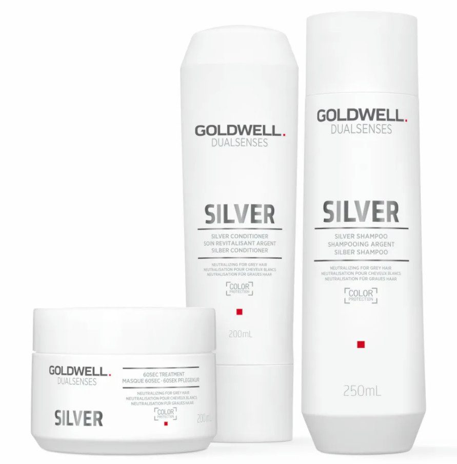 Goldwell Dualsenses Silver Conditioner 200ml - Soin Neutralisant pour Blonds Froids et Cheveux Gris