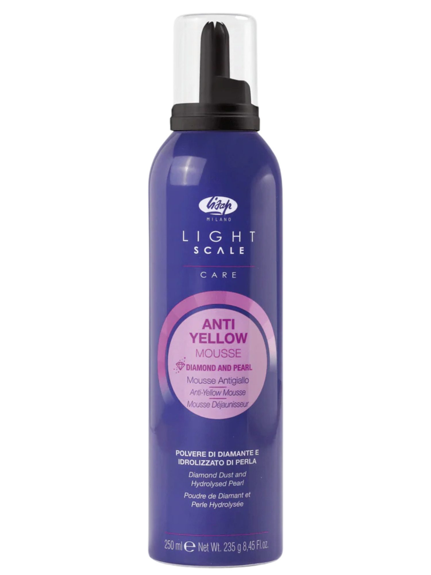 Lisap Light Scale Mousse Anti-Jaunissement 250ml - Soin Neutralisant pour Cheveux Blonds