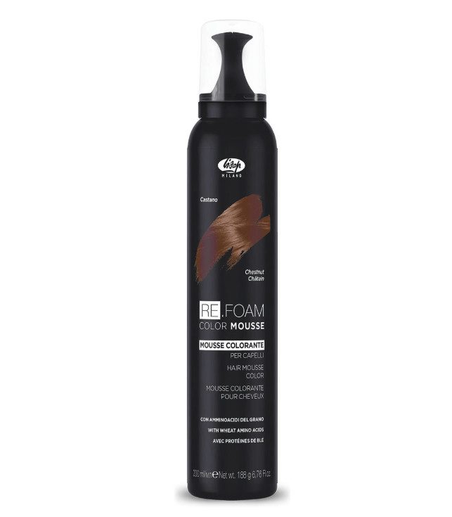 Lisap ReFoam Châtain (hellbraun) 200ml - Mousse Coiffante Raviveuse de Couleur
