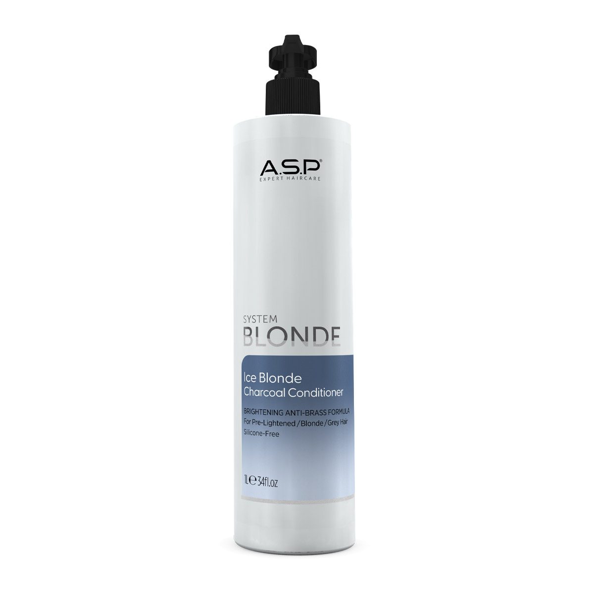 ASP System Blonde Ice Blonde Charcoal Conditioner 1000ml - Après-Shampooing Violet au Charbon Actif