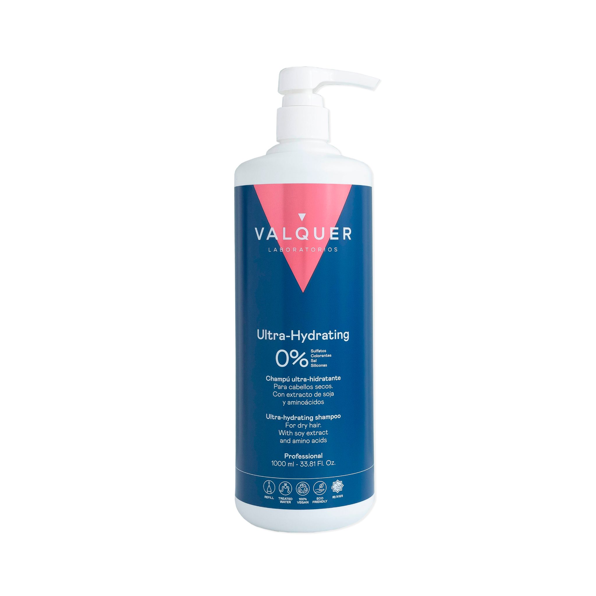 Valquer Shampooing Ultra Hydratant 1000ml - Protéines de Lait & Soja