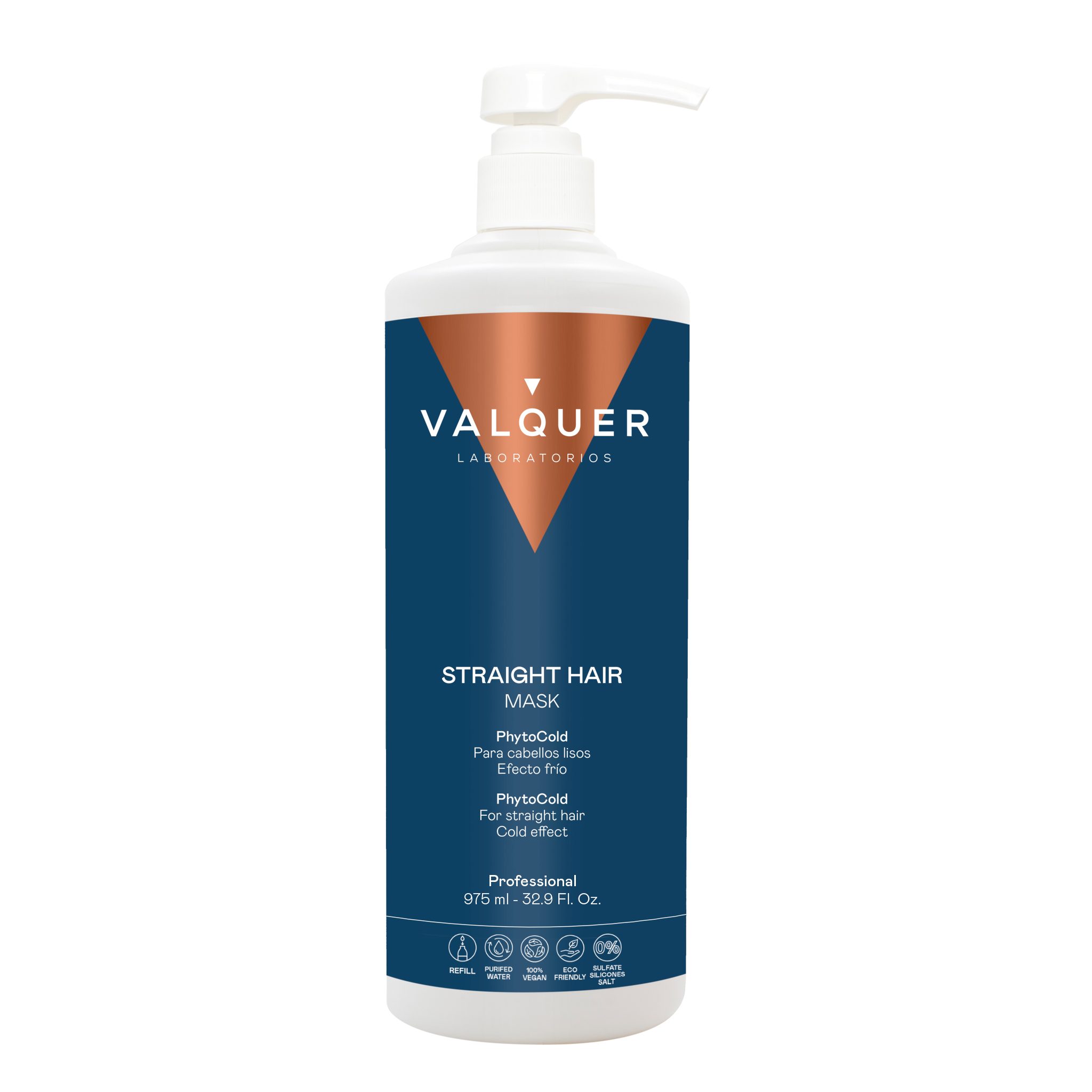 Valquer Masque Capillaire Ice Effet Froid Cheveux Raides 1000ml
