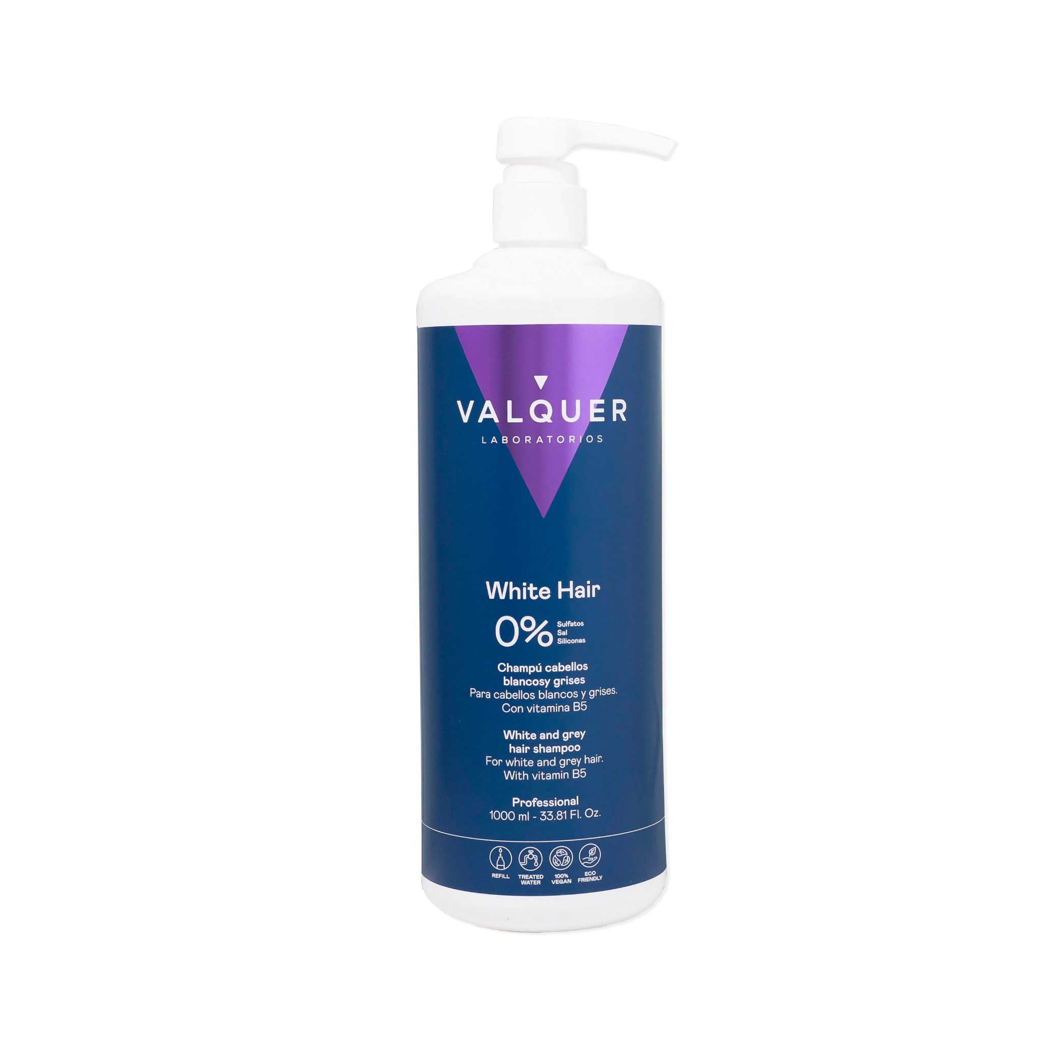 Valquer White & Grey Hair Shampooing Cheveux Blancs et Gris 1000ml