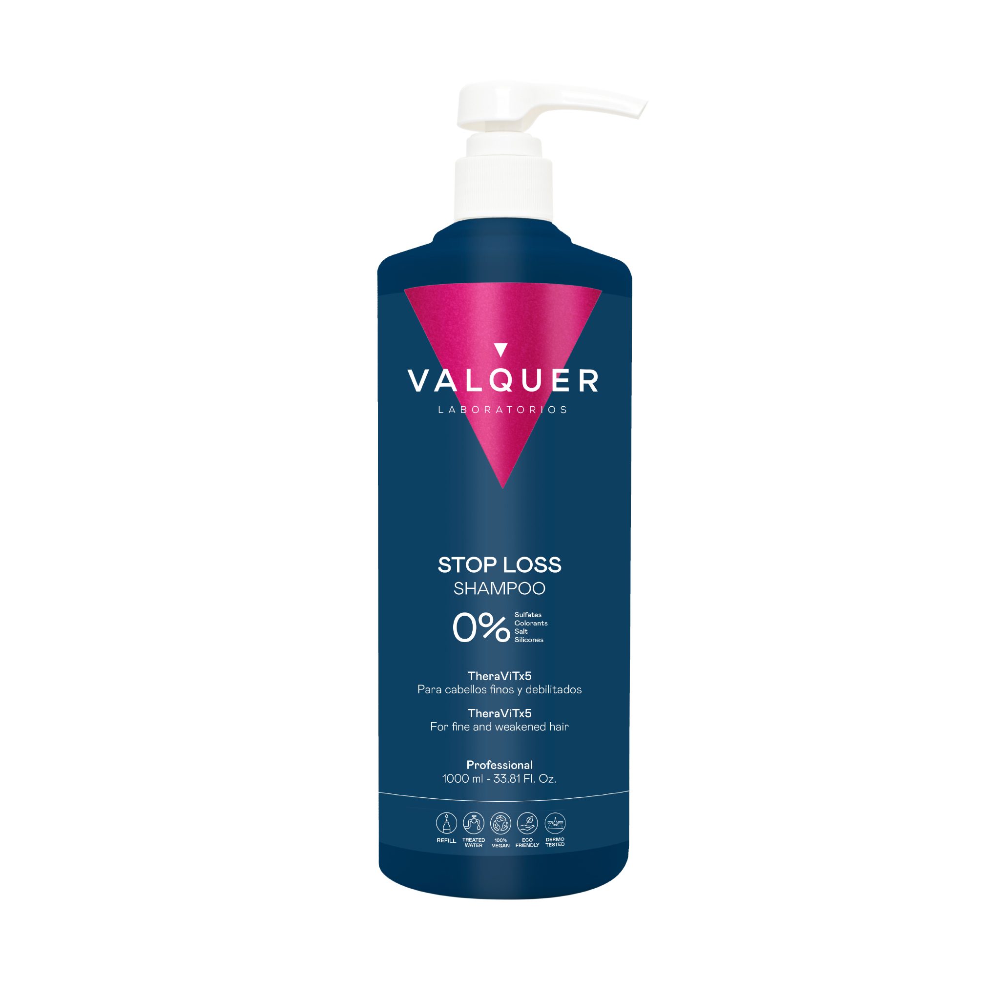 Valquer STOP LOSS Shampooing Anti-Chute 1000ml - Fortifiant et Revitalisant