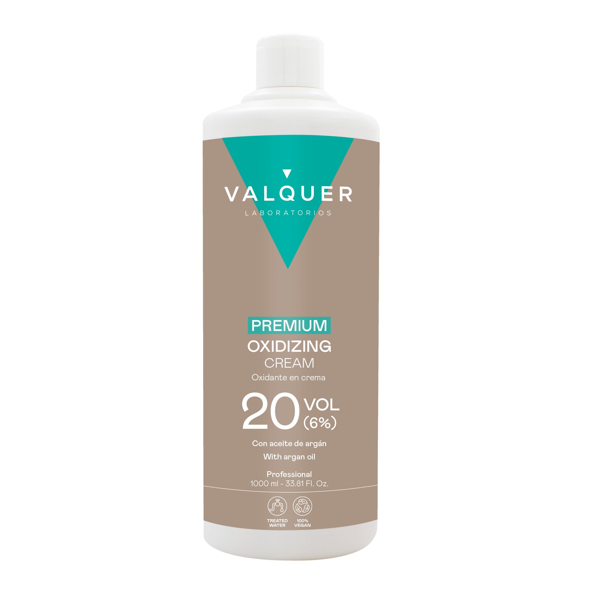 Valquer Premium Oxydant 20 Vol (6%) 1000 ml – Révélateur Crémeux à l'Huile d'Argan