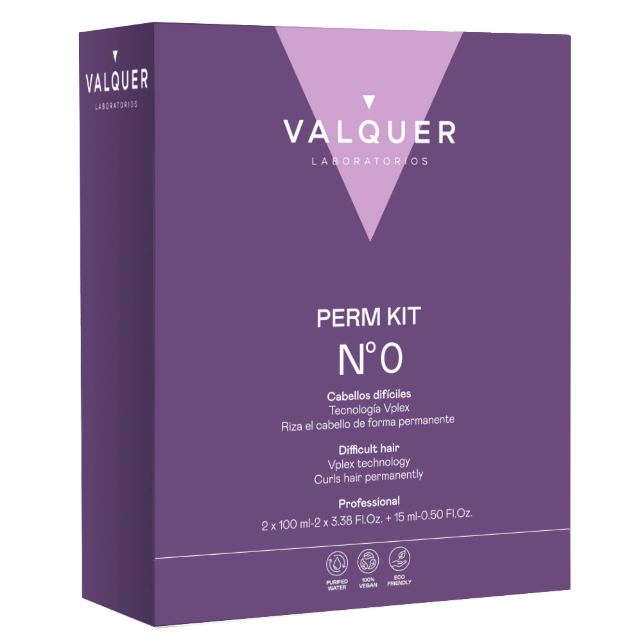 Valquer Wave Kit Nº 0 Permanente Cheveux Naturels Difficiles à Onduler 100+100+10 ML