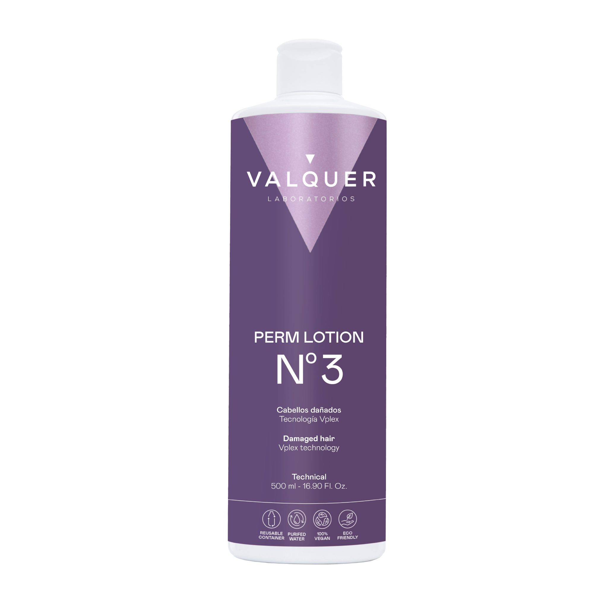 Valquer Wave Permanent Liquid Nº 3 Cheveux Sensibles et Abîmés 500 ml