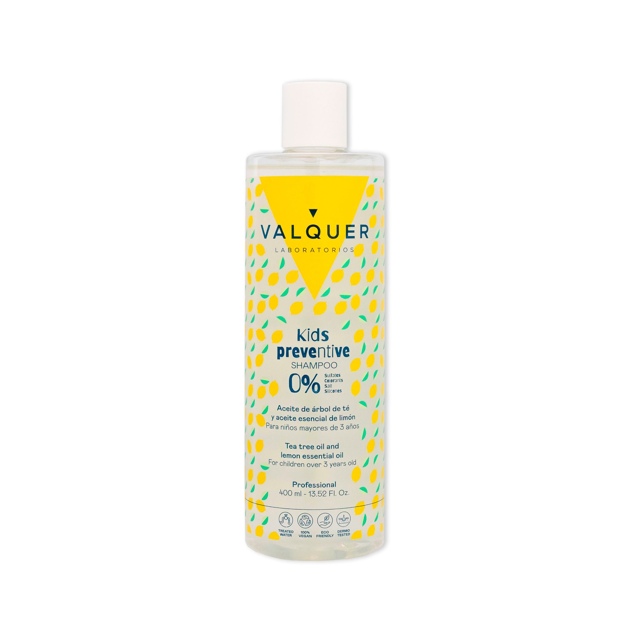 Valquer Shampooing Préventif Enfants 400 ml - Formule Douce à l'Huile de Tea Tree