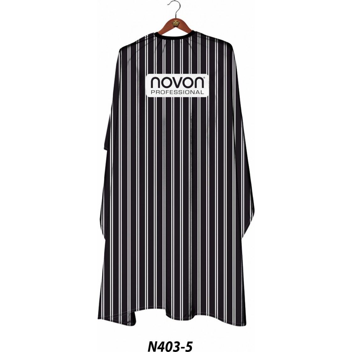 Cape de Coiffure Novon Professional Blackline Stripes - Protection Élégante et Durable