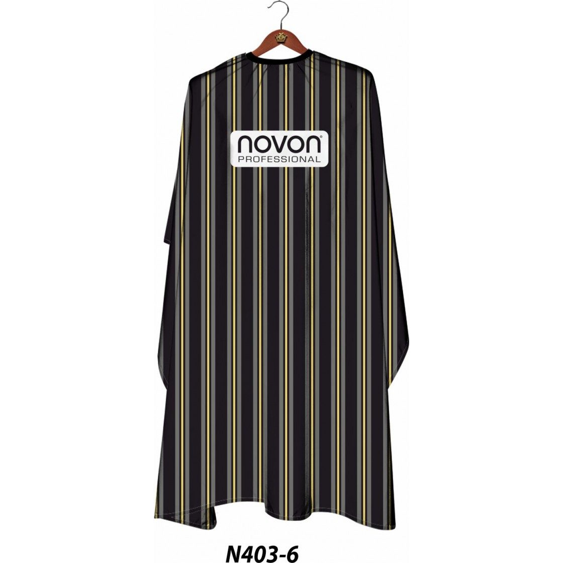 Novon Professional Cape Blackline Stripes 2 - N403 6 - Pèlerine de Coiffure Professionnelle Imperméable