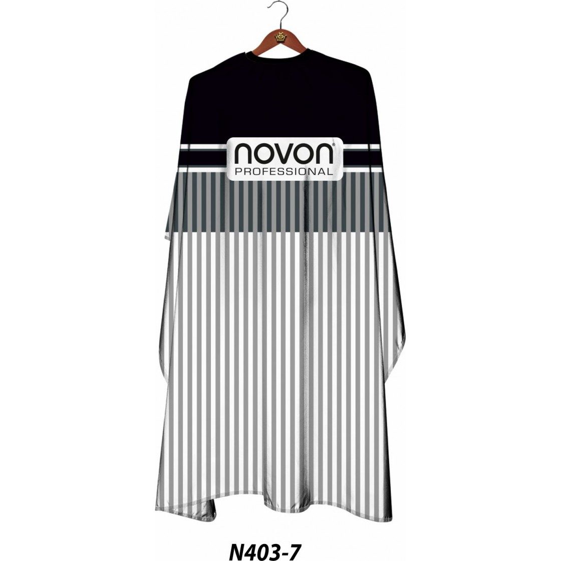 Novon Professional Cape Blackline Stripes - Peignoir de Coiffure Professionnel N403 7