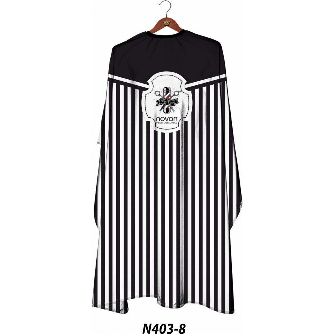 Novon Professional Cape Barber Stripes Black/Gold/White - N403 8