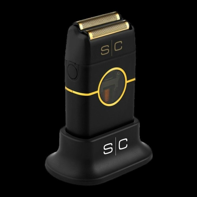 Stylecraft Instinct Metal Black Shaver - Rasoir Professionnel avec Moteur IN2-Vector et Lame Black Diamond Carbon