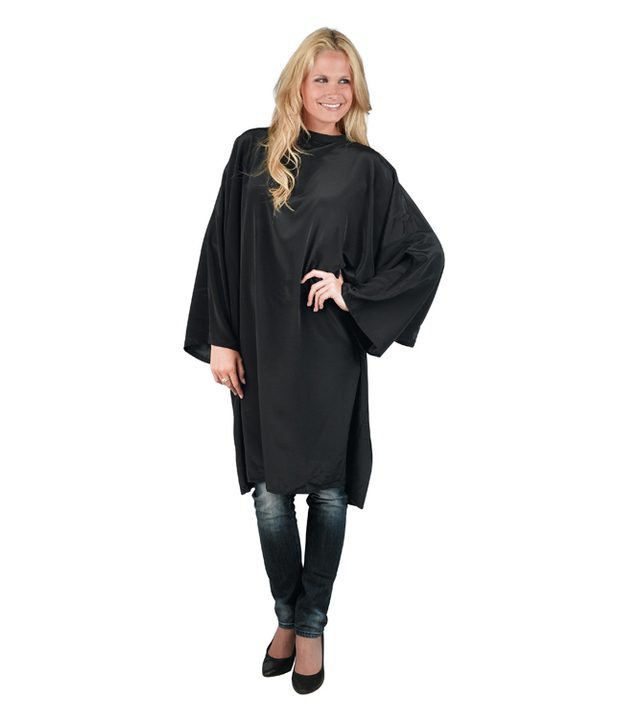 Sibel Economy Peignoir Noir à Manches Longues - Protection Professionnelle Salon