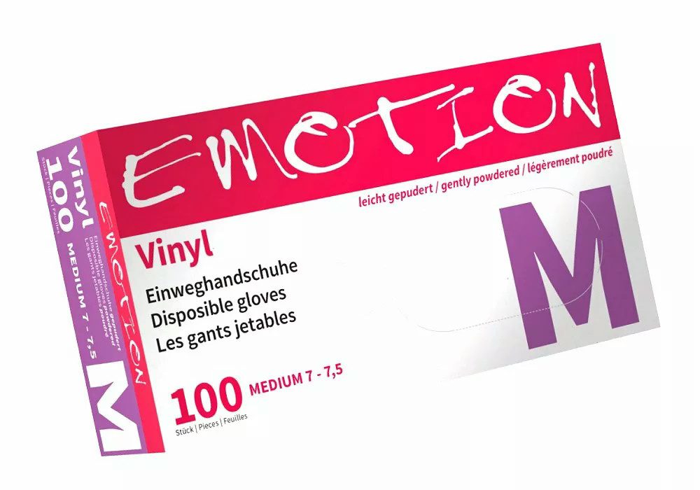 Efalock Gants en Vinyle M poudrés Emotion - Protection professionnelle pour soins capillaires