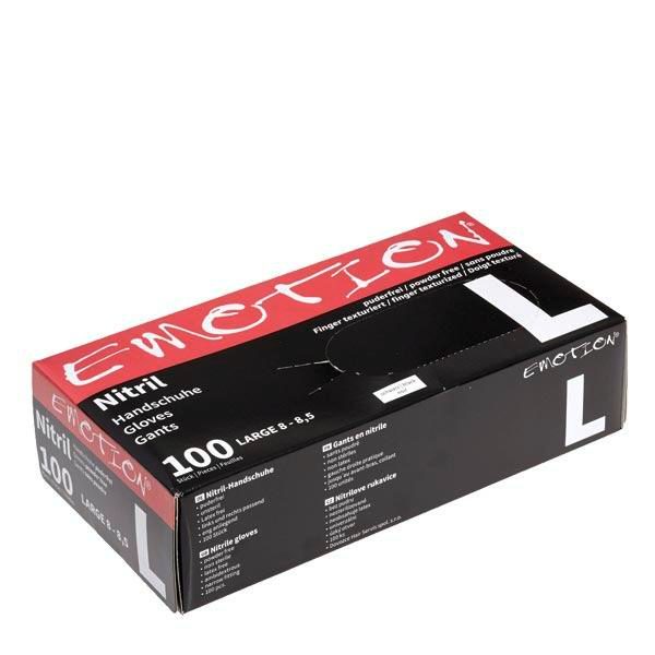 Efalock Gants Nitrile Noirs Non Poudrés Taille L - Protection Professionnelle