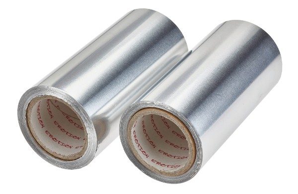 Efalock Papier Aluminium Argent 12/50/20 - Lot de 2 Rouleaux Professionnels