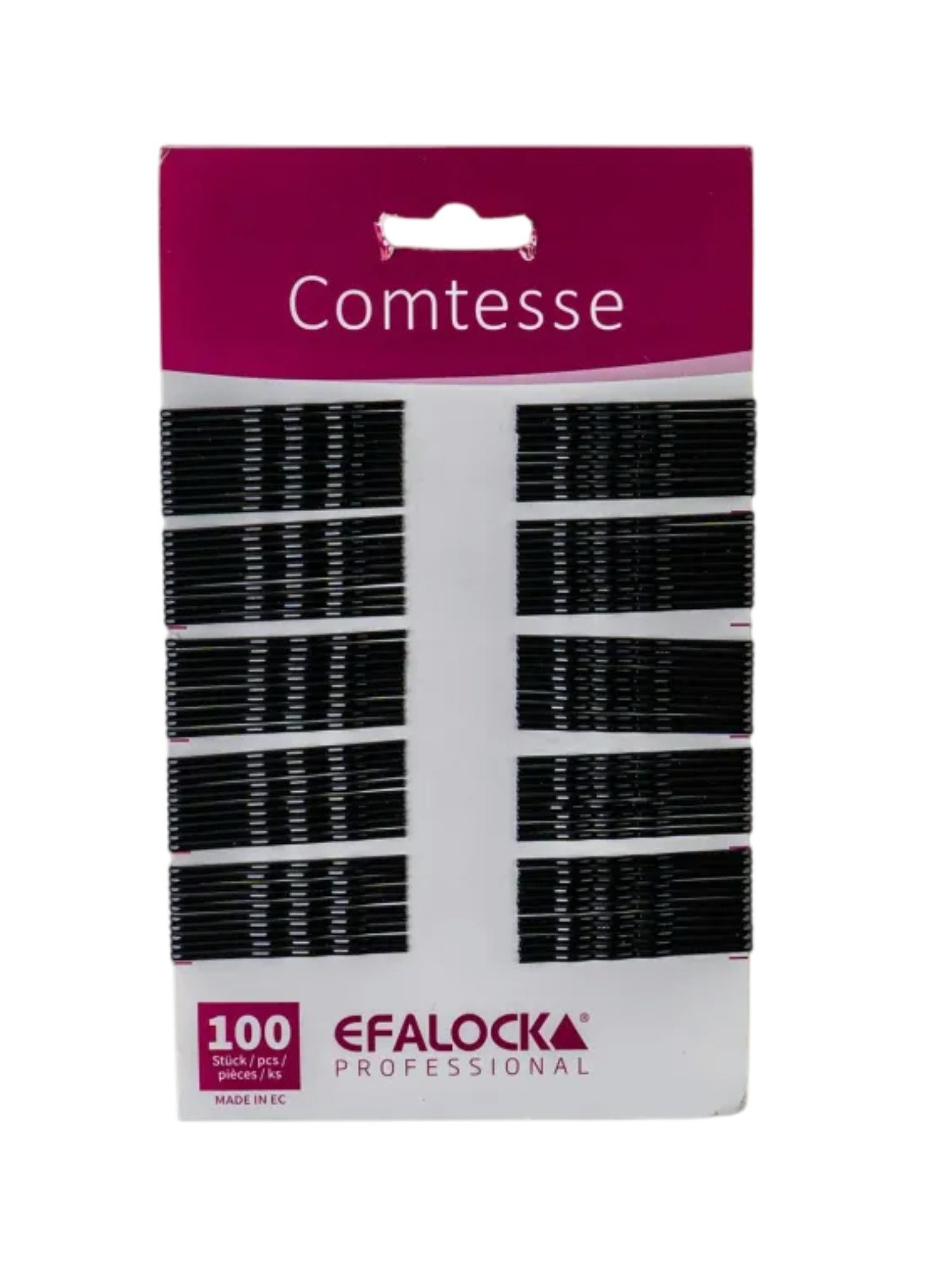 Efalock Comtesse Pinces à Cheveux 5cm Marron 100 Pièces