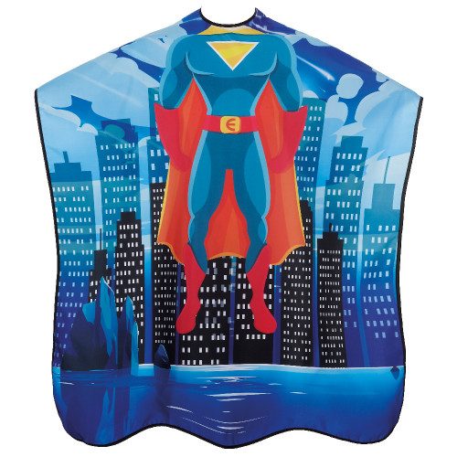 Efalock Cape Enfant Super Hero - Coupe Professionnelle Antistatique et Hydrofuge