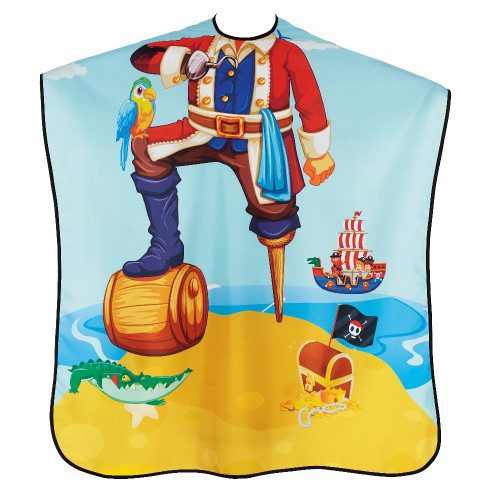 Efalock Cape Enfant Pirate - Cape de Coiffure Antistatique et Imperméable 90x130cm