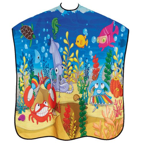 Efalock Cape Enfant Ocean - Protection Professionnelle pour Coiffure - 90 × 130 cm