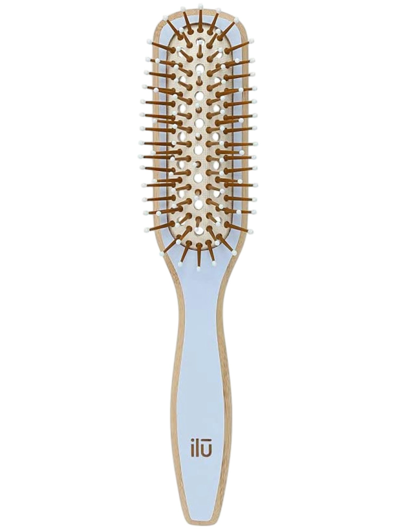 ILU Bamboo Brush True Blue - Brosse en Bambou Écologique et Antistatique