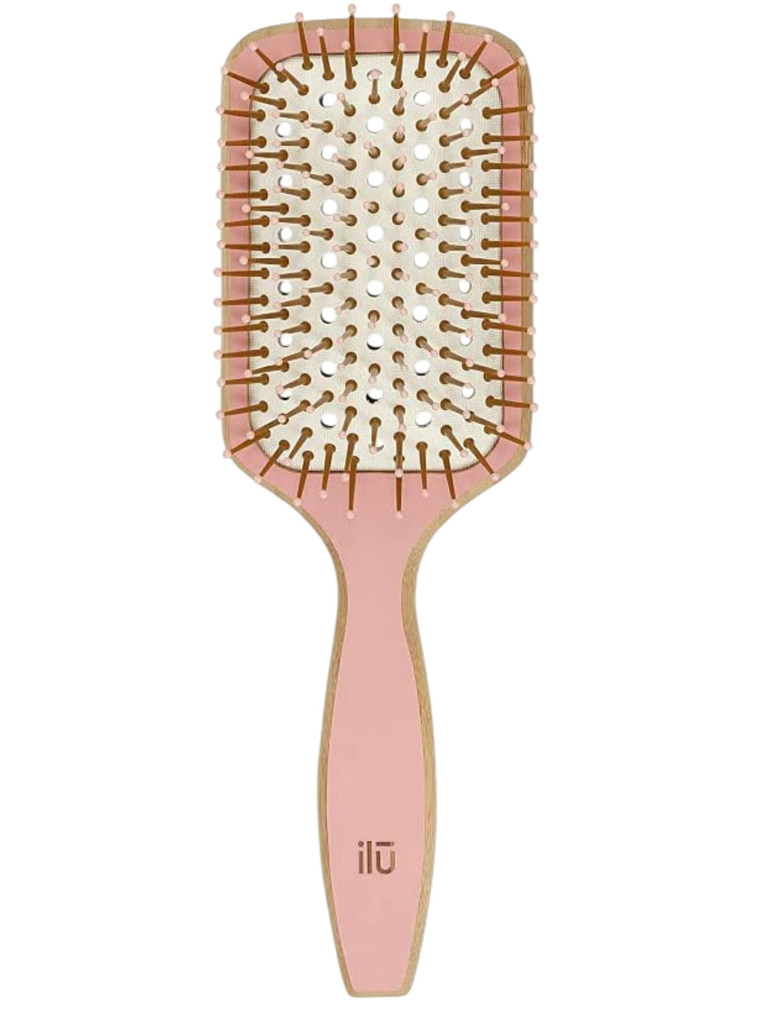 ILU Bamboo Brush Sweet Tangerine - Brosse Démêlante en Bambou Écologique et Végane