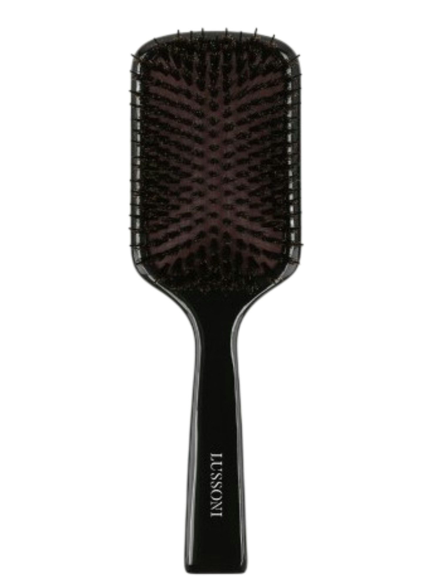 Lussoni Brosse Paddle en Bois de Hêtre - Poils de Sanglier et Picots Nylon