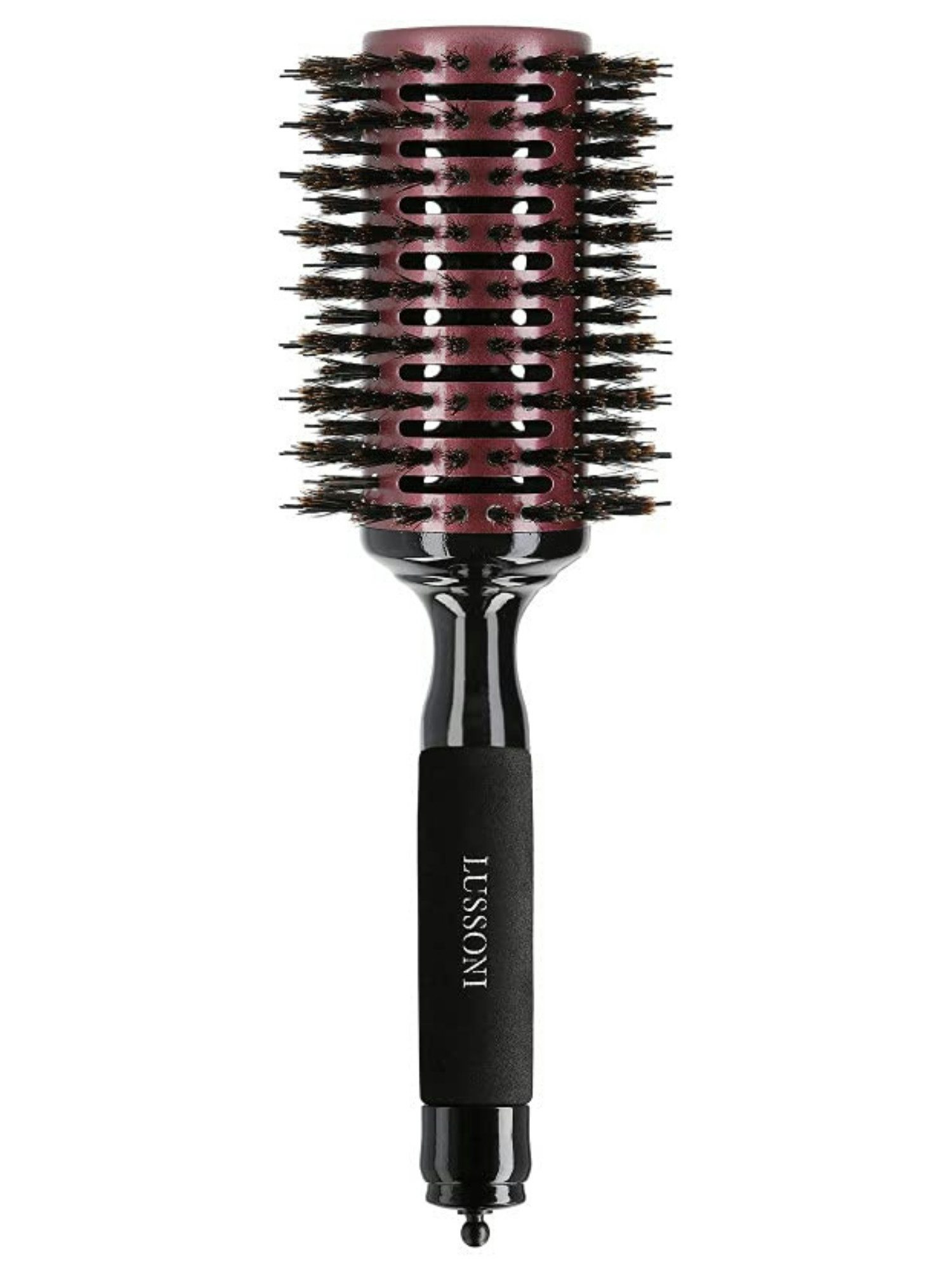 Lussoni Brosse Ronde en Bois ø 65 mm - Volume et Lissage Professionnel pour Cheveux Longs