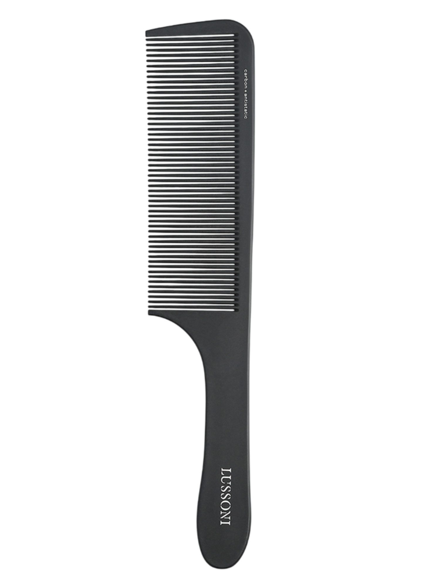 Lussoni Handle Comb 406 – Peigne à Manche Professionnel à Dents Fines pour Cheveux Fins