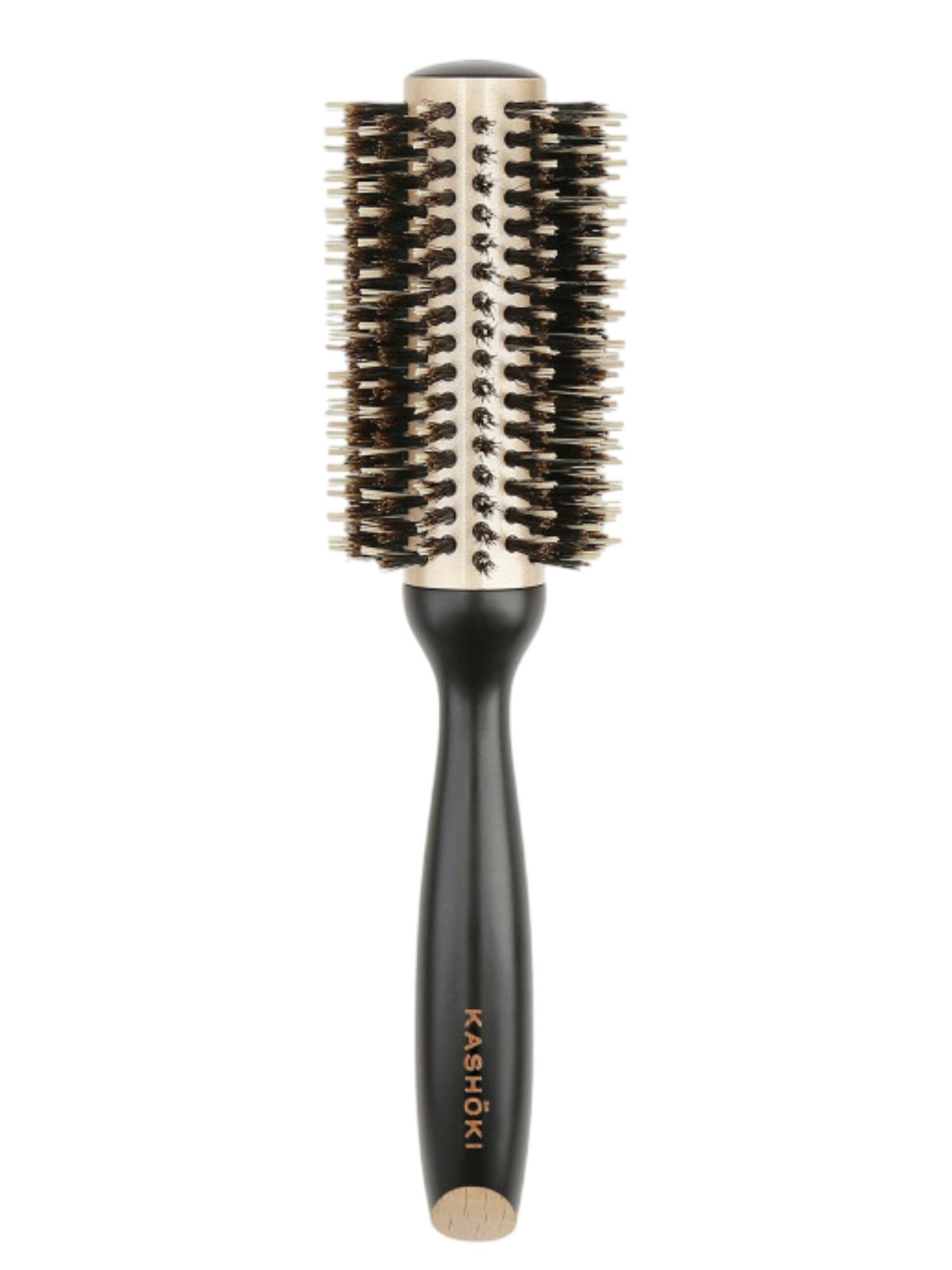 Kashoki Brosse Ronde en Bois ø 28 mm - Brushing Professionnel pour Carré