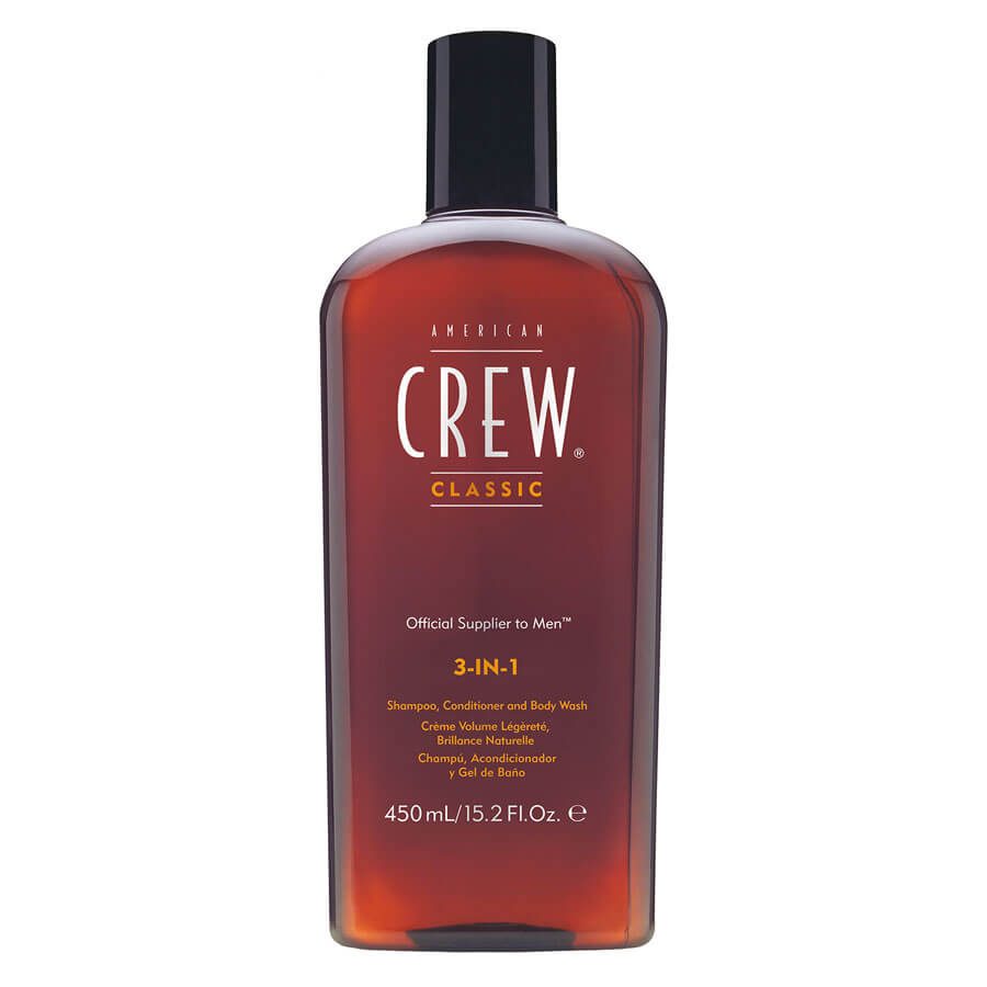American Crew 3 en 1 Classic - Shampoing, Après-Shampoing & Gel Douche 450ml