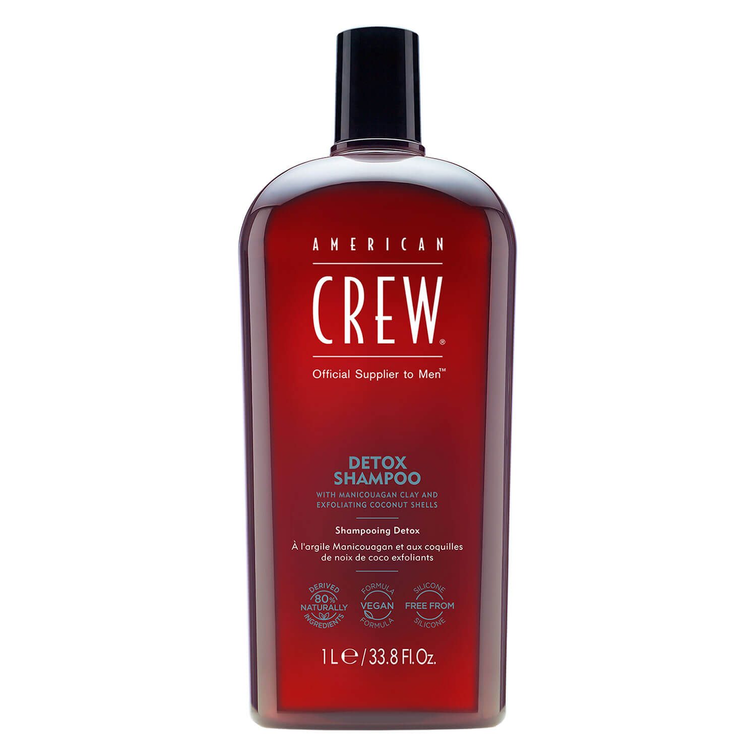American Crew Detox Shampoo 1L - Nettoyage Profond et Exfoliation Douce