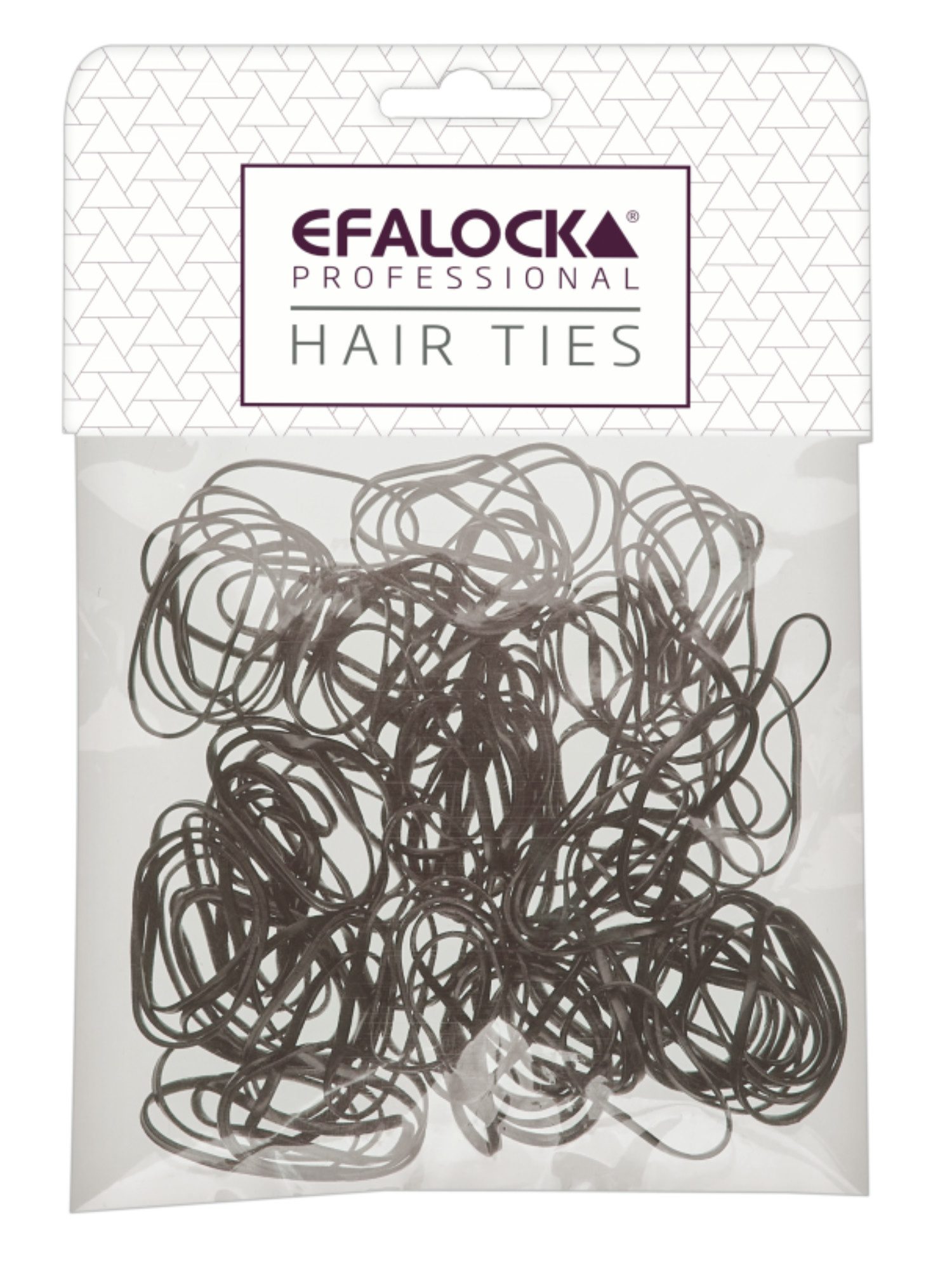 Efalock Élastiques Rasta Fins/Petits Marron 100 pcs – Fixation Invisible pour Tresses et Coiffures Précises
