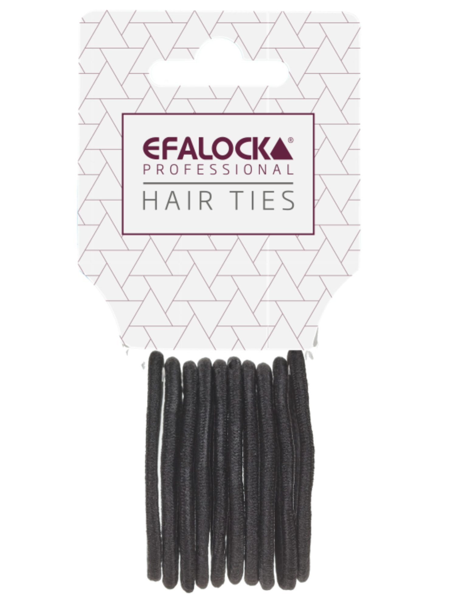 Efalock Élastiques à Cheveux Petits Noir 10 Pièces