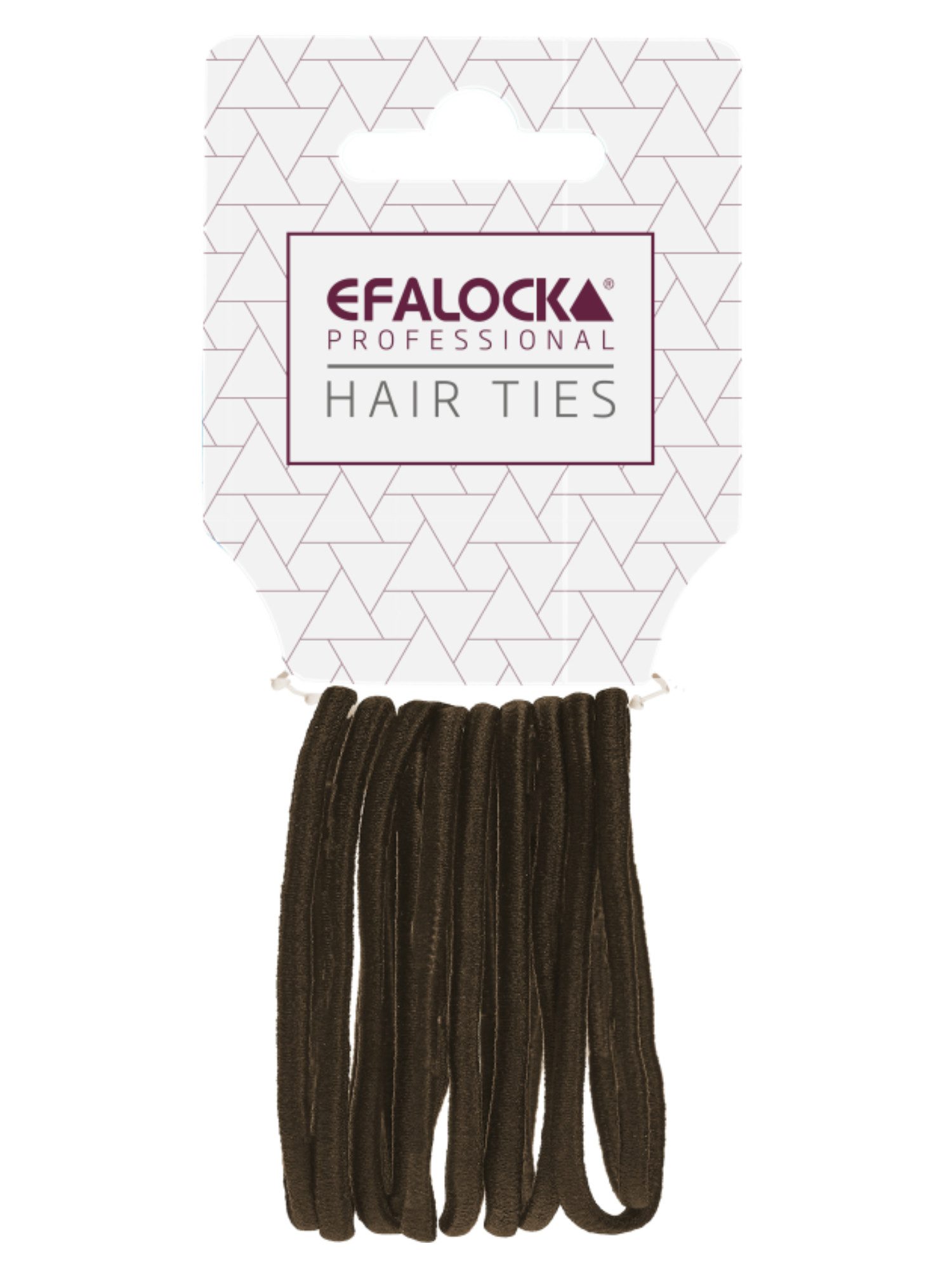 Efalock Élastiques à Cheveux Épais Marron 10 Pièces
