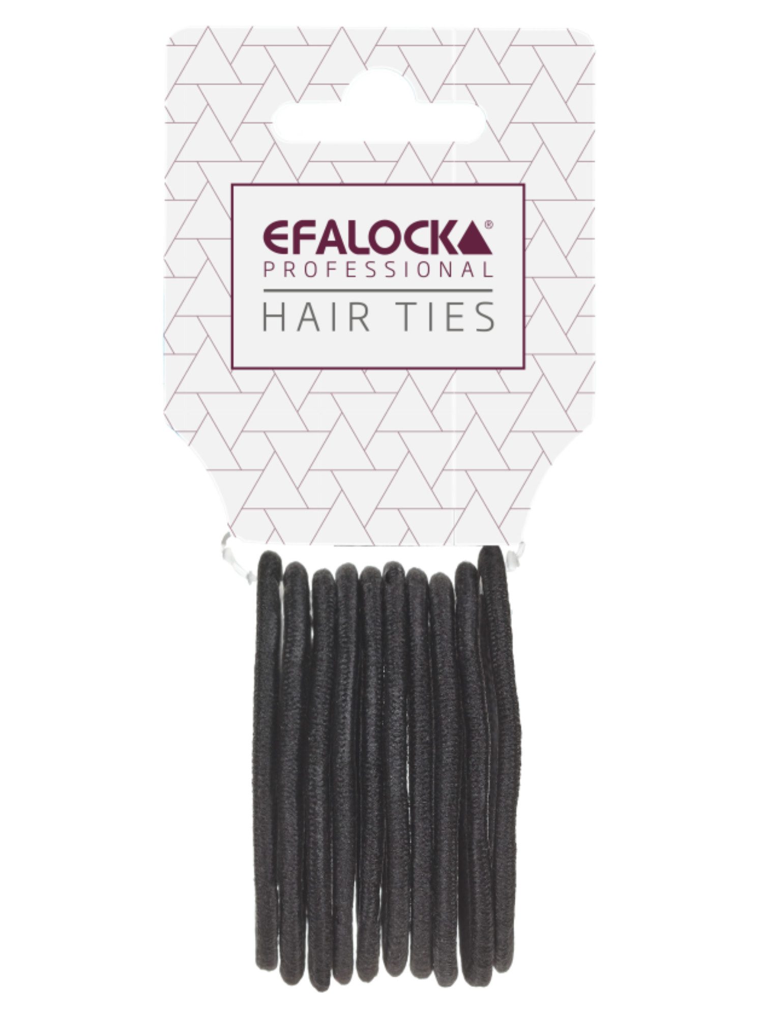 Efalock Élastiques à Cheveux Noirs - Lot de 10 Pièces