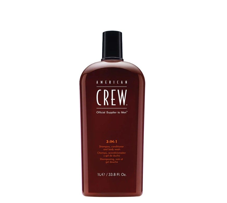American Crew 3-en-1 Classic 1L – Shampoing, Après-shampoing & Gel Douche