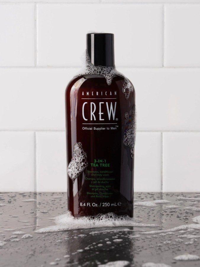American Crew 3-en-1 Tea Tree 1L - Shampoing, Après-Shampoing &amp; Gel Douche