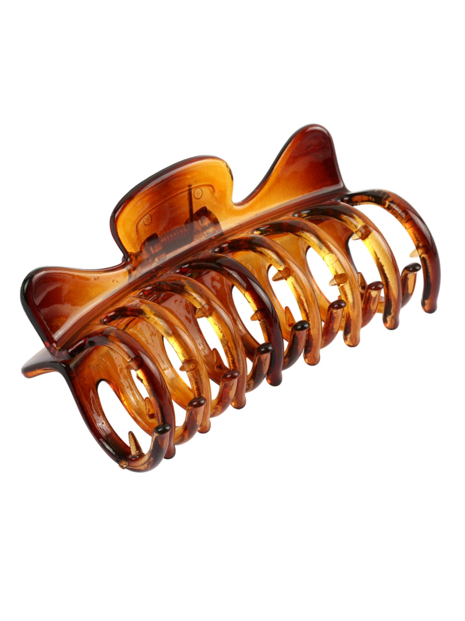 A&A Hair Beauty Pinces Crabe 3,5 cm Havane - Lot de 4
