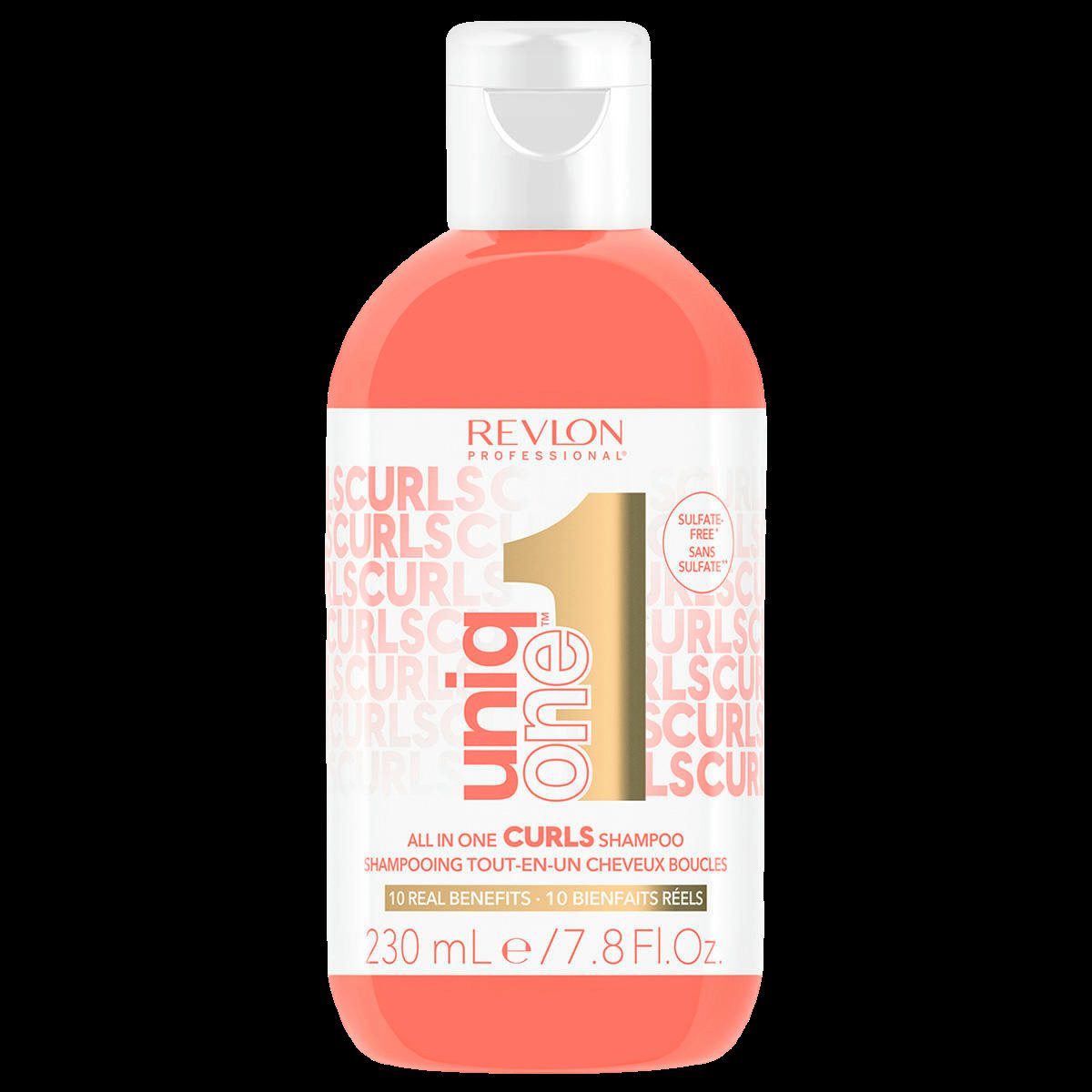 Revlon Uniq One Curls Shampoo 230ml - Shampooing Nourrissant pour Cheveux Bouclés
