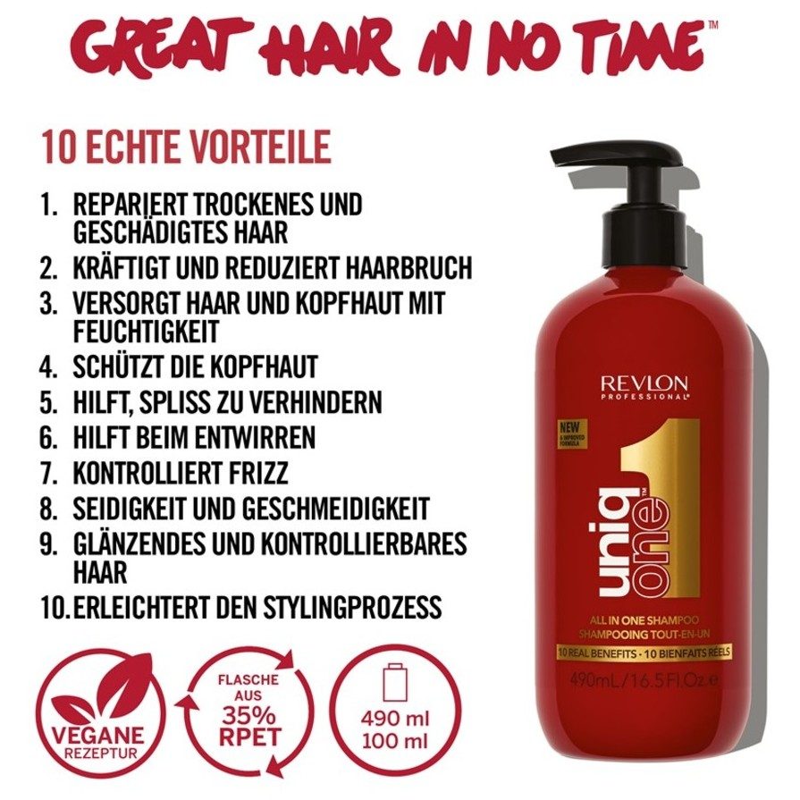 Revlon Uniq One Classic Shampoo 100ml - Soin Hydratant Tous Types de Cheveux