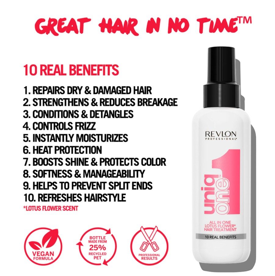 Revlon Uniq One Treatment Lotus Flower 150ml - Soin Sans Rinçage Multifonction